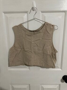 Linen Crop Top